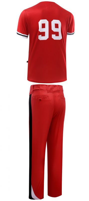 BASEBALL TOP & PANTS-FULL BUTTONS UP-B2122RBW