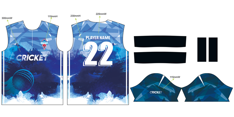cricket uniform top layout